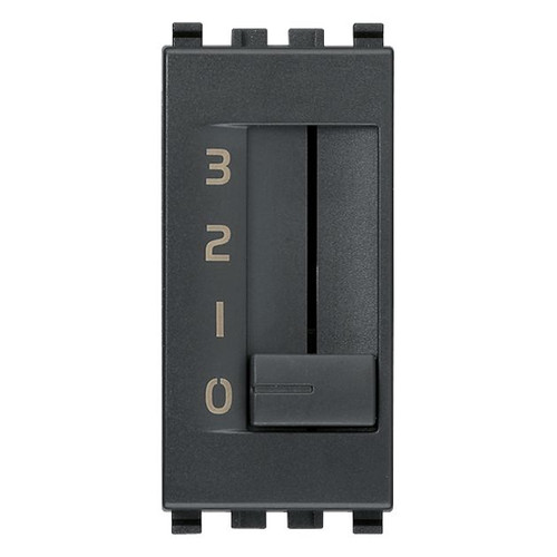Vimar Eikon Fan-Coil Slide Switch, 4-Position, 1P, 6(2)A, 250V, Flush-Mount, IP40