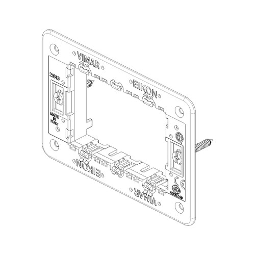 Vimar Eikon Mounting Frame and Protection Cover, 3-Module