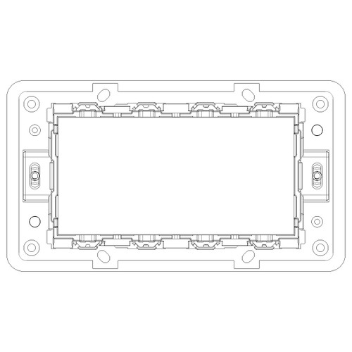 Vimar Eikon Mounting Frame and Protection Cover, 4-Module