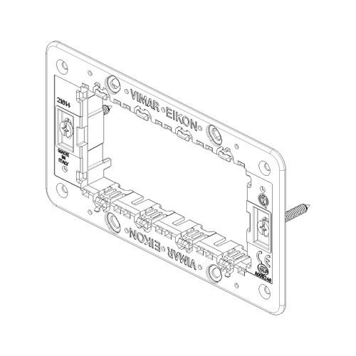 Vimar Eikon Mounting Frame and Protection Cover, 4-Module