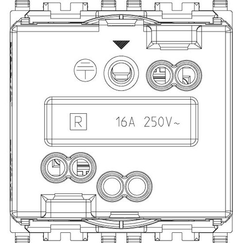 Vimar - Eikon 20212 SICURY French Socket Outlet - 2P+E 16 A 250 V, French Standard, 2 Module - Apollo Lighting