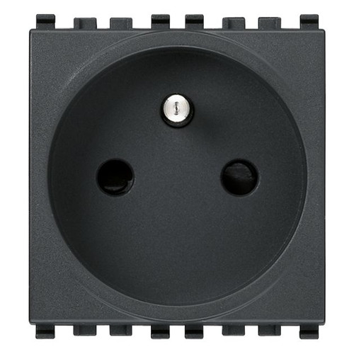 Vimar - Eikon 20212 SICURY French Socket Outlet - 2P+E 16 A 250 V, French Standard, 2 Module - Apollo Lighting