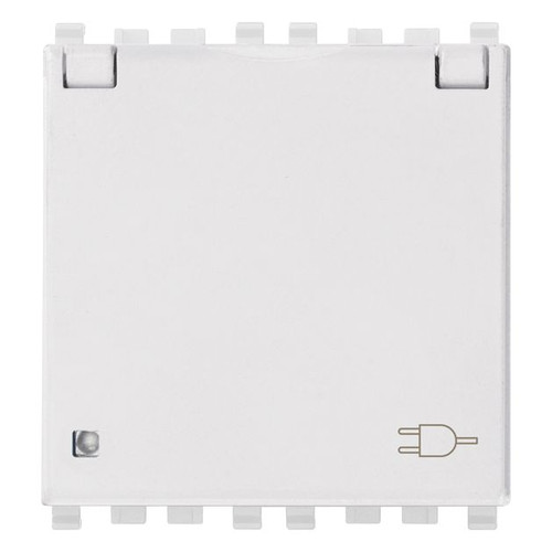 Vimar - Eikon 20212 SICURY French Socket Outlet - 2P+E 16 A 250 V, French Standard, 2 Module - Apollo Lighting