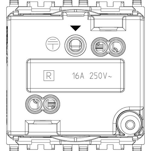 Vimar Eikon SICURY French Standard Socket Outlet, 2P+E 16A 250V, 2-Module