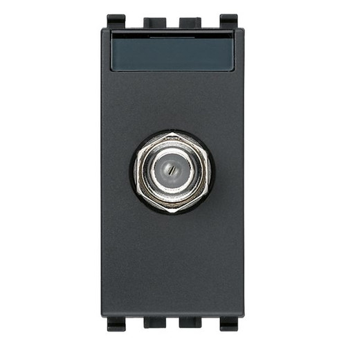 Vimar Eikon F-Type Female Coaxial Socket Outlet, 2400 MHz, End Socket