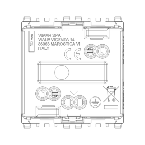 Vimar Eikon SICURY Schuko Socket Outlet, 2P+E, 16A 250V, 2M, IP20