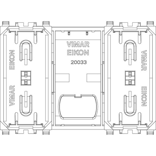 Vimar Eikon Rocker Button, 3-Module, Interchangeable, IP40 - Apollo Lighting