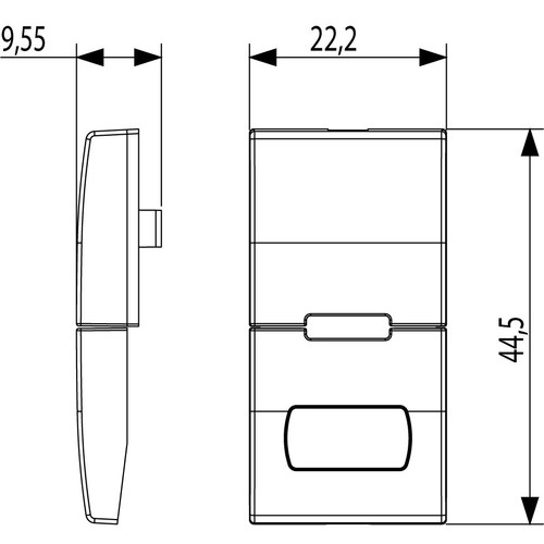 Vimar Eikon Interchangeable 1-Module Button, Thermoplastic
