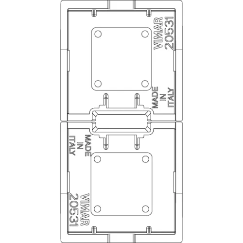 Vimar Eikon Interchangeable 1-Module Button, Thermoplastic