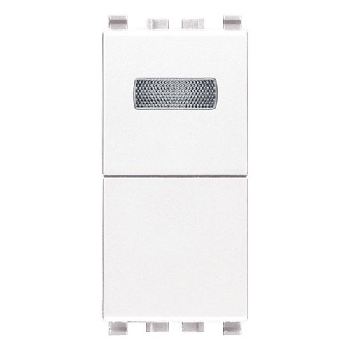 Vimar Eikon Push Button Switch, 1P NO, 10A 250V, With Indicator Unit, Flush-Mount, IP40, Without Signalling Unit
