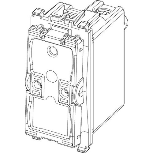 Vimar Eikon Push Button Mechanism, For 1-3 Module Button, 1P NO, 10A 250V~, Lightable, IP40 - Apollo Lighting