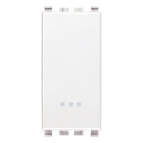 Vimar - Eikon 20008 Push Button - 1P NO, 10A, 250V, Lightable, Replaceable Button - Apollo Lighting