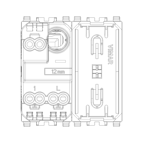 Vimar Eikon Push Button Switch, 1P NO, 10A, 250V, Illuminable, IP40