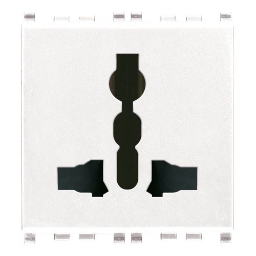 Vimar Eikon 2P+E SICURY Multistandard Socket Outlet, 13A 250V, 2 Module, Screw Terminal