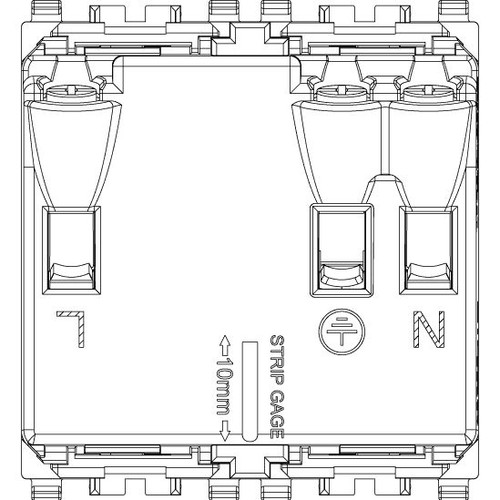 Vimar Eikon 2P+E SICURY Multistandard Socket Outlet, 13A 250V, 2 Module, Screw Terminal