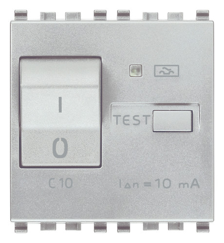 Vimar Eikon RCBO Circuit Breaker, 1P+N, 120-230V, 50/60 Hz, Type A RCD, IP40, 2 Modules