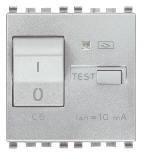 Vimar Eikon RCBO Circuit Breaker, 1P+N, 120-230V, 50/60 Hz, Type A RCD, IP40, 2 Modules