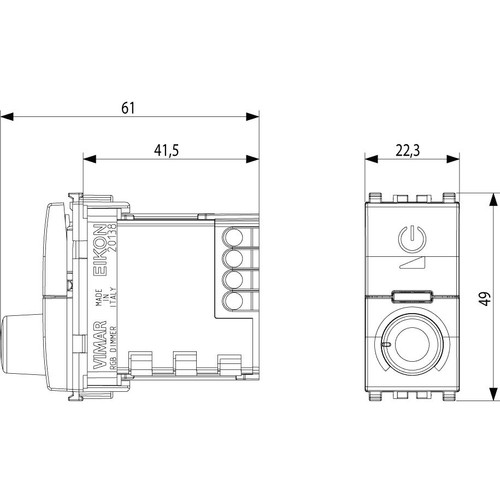 Vimar Eikon RGB Dimmer, For RGB LED Lamps, Rotary Control, Flush Mount, IP40 - Apollo Lighting