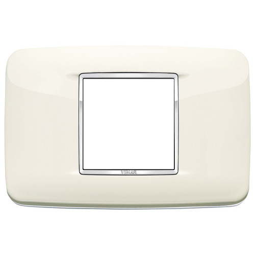 Vimar - Eikon 20682 Round Cover Plate - 3 Module, Die-Cast Metal - Apollo Lighting