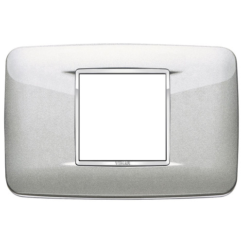 Vimar - Eikon 20682 Round Cover Plate - 3 Module, Die-Cast Metal - Apollo Lighting