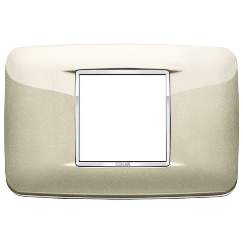 Vimar Eikon Round Cover Plate, 2-Central-Module, 120 x 80 mm