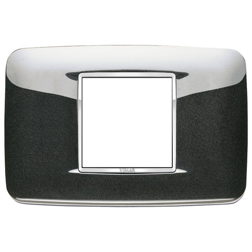 Vimar Eikon Round Cover Plate, 2-Central-Module, 120 x 80 mm