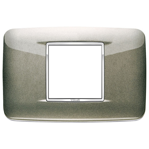 Vimar Eikon Round Cover Plate, 2-Central-Module, 120 x 80 mm