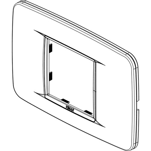 Vimar Eikon Round Cover Plate, 2-Central-Module, 120 x 80 mm