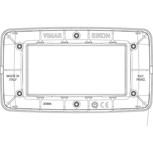 Vimar - Eikon 20684 Round Cover Plate - 4 Module, Die Cast Metal - Apollo Lighting
