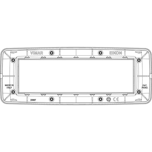 Vimar - Eikon 20687 Round Cover Plate - 7 Module, Die Cast Metal - Apollo Lighting