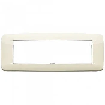 Vimar Eikon 7-Module Round Cover Plate, Clamp Mount, 210 x 80 mm