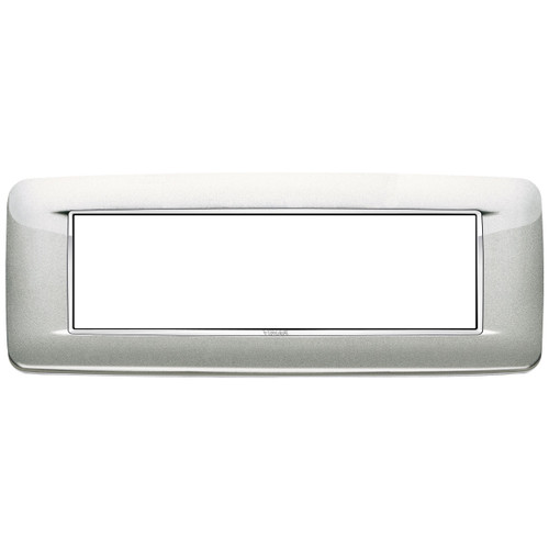 Vimar Eikon 7-Module Round Cover Plate, Clamp Mount, 210 x 80 mm