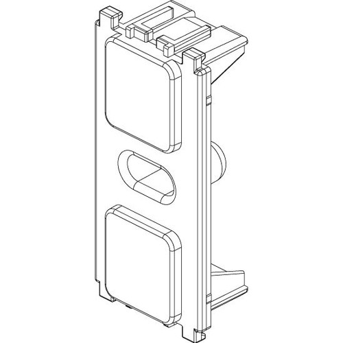 Vimar Eikon Tactil Blank Module, 1 Module, Grey, Halogen-Free