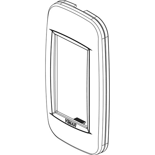 Vimar Eikon Round Cover Plate, 1 Module, Panel Mount, 40 x 80 mm