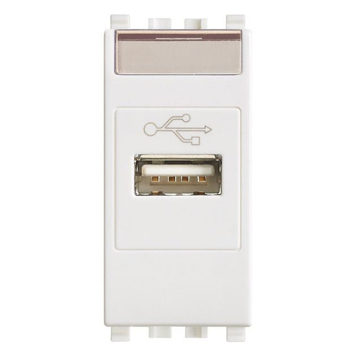 Vimar Eikon USB Socket Outlet, 1 Module, Screw Terminals, IP20