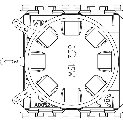 Vimar Eikon Speaker Volume Control, 8 Ohm, 15 W, 2 Modules