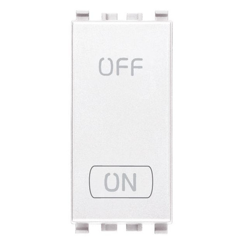 Vimar - Eikon 20016 1-Way Rocket Botton - 2P 20AX, 250V, Lightable, Replaceable Button - Apollo Lighting