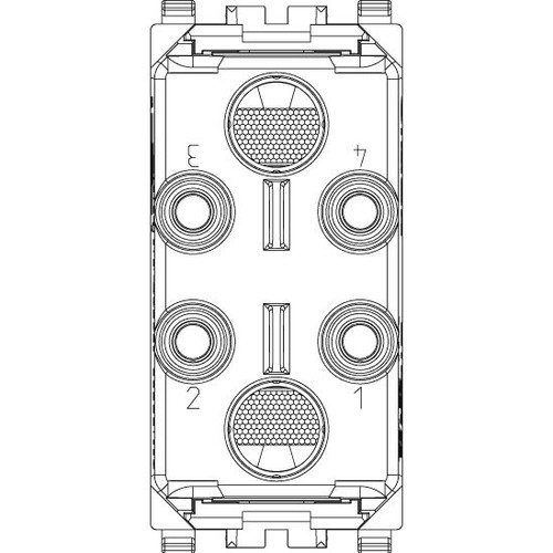 Vimar Eikon Neutral Double Indicator Unit, 250V, IP40, 1-Module, Flush-Mount, Without Signalling Unit