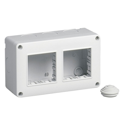 Vimar Isoset Surface Enclosure, For Eikon & Plana, 4M 2x2, IP40 - Apollo Lighting