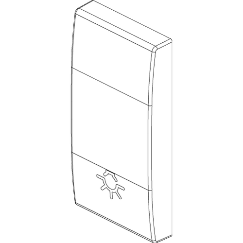 Vimar Eikon 20021 Interchangeable 1-Module Rocker Button Cover, Lightable, IP40