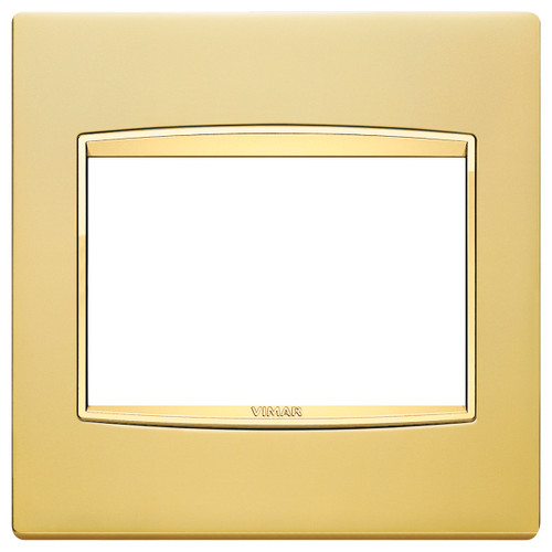 Vimar - Eikon 20648 Classic Cover Plate - 3 Module, Metal - Apollo Lighting