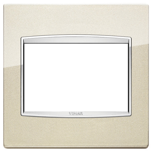 Vimar - Eikon 20648 Classic Cover Plate - 3 Module, Metal - Apollo Lighting