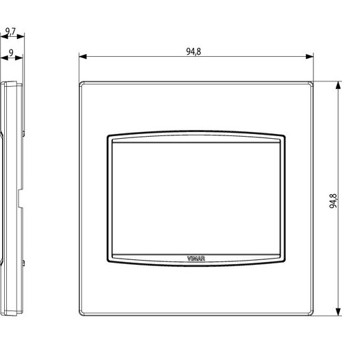 Vimar Eikon Classic Cover Plate, 3-Module, British Standard