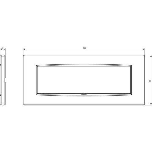 Vimar - Eikon 20657 Series - Classic Cover Plate - 7 Module, Metal - Apollo Lighting