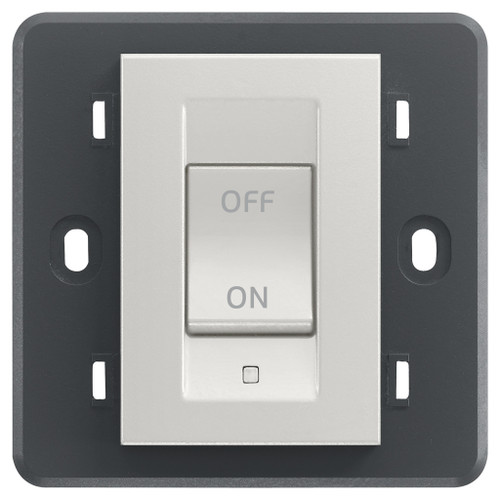 Vimar Eikon 2P 32A 1-Way Switch, For British Standard Mounting Boxes, 250V, 3-Module, IP40