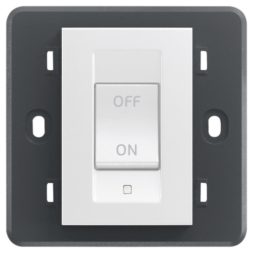 Vimar Eikon 2P 32A 1-Way Switch, For British Standard Mounting Boxes, 250V, 3-Module, IP40