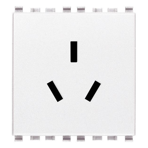 Vimar Eikon Chinese SICURY Socket Outlet, 2P+E 10A 250V, 2-Module