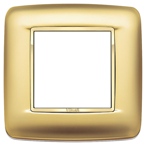 Vimar - Eikon 20672 Round Cover Plate - 2 Module, Metal - Apollo Lighting