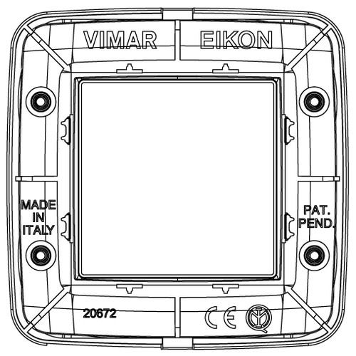 Vimar - Eikon 20672 Round Cover Plate - 2 Module, Metal - Apollo Lighting