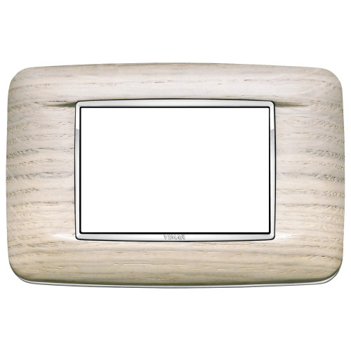 Vimar Eikon 3-Module Round Cover Plate, 120 x 80 mm, For 21613 Frame - Apollo Lighting